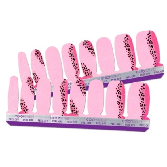 Color Street Spotted Soulmates Pink Leopard Print Nail Wraps NWT - Picture 3 of 6